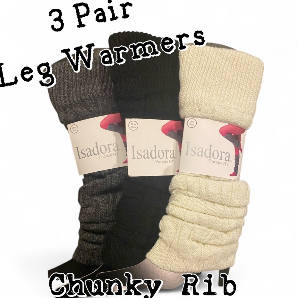 🍂3 Pairs Knit Rib Leg Warmers